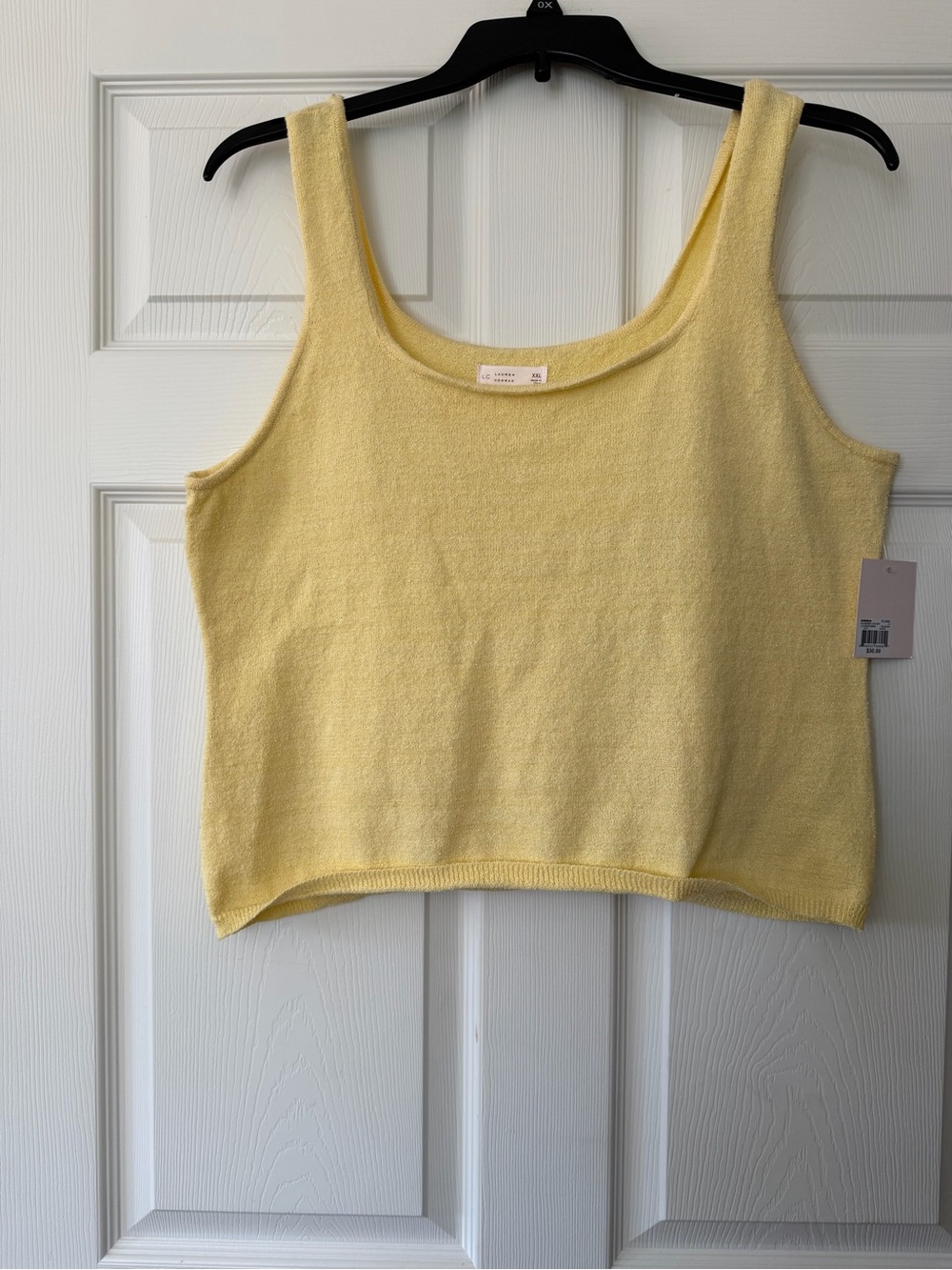 LC Lauren Conrad Pale Yellow Knit Tank